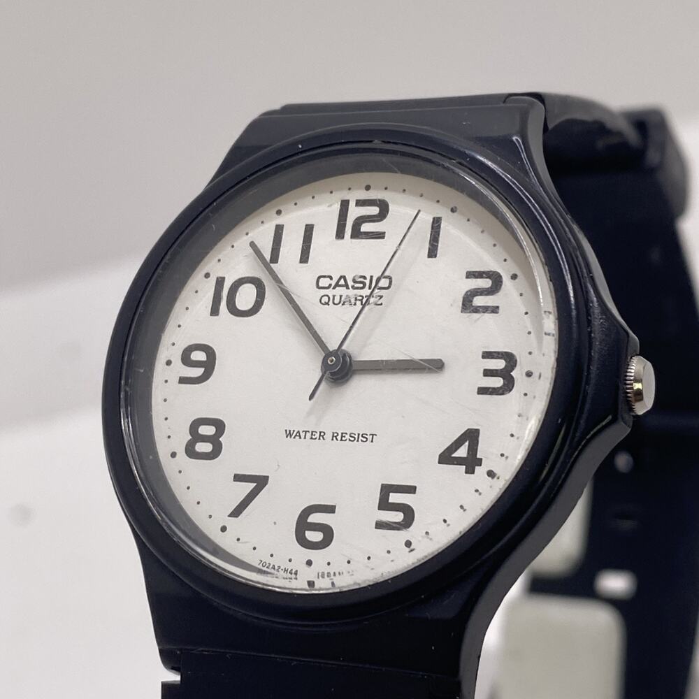 Casio Unisex White And Black Watch Works New Battery